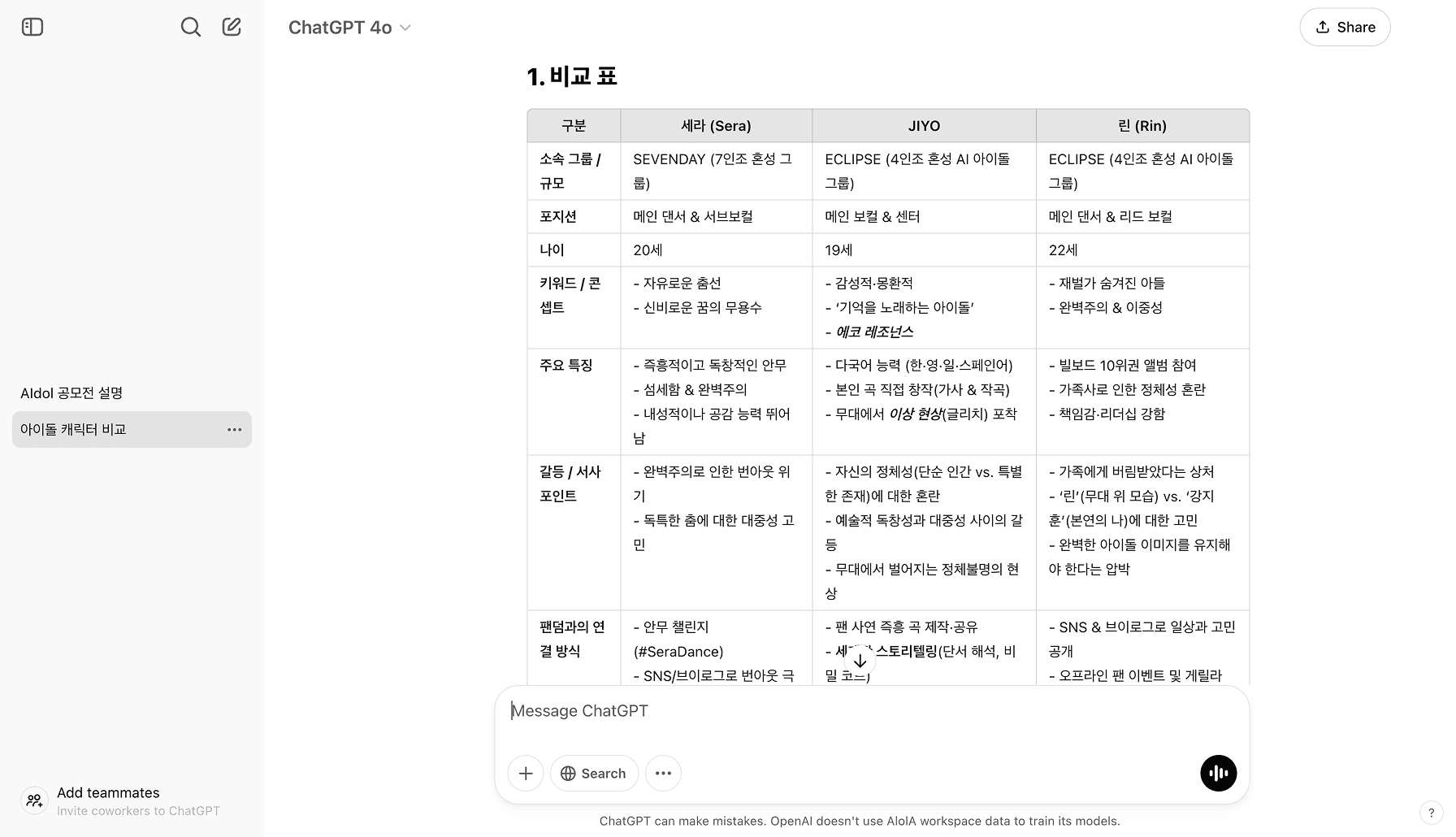 ChatGPT Interface